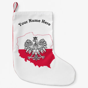 Polnischer Karten-Flaggen-WeihnachtsStrumpf Kleiner Weihnachtsstrumpf