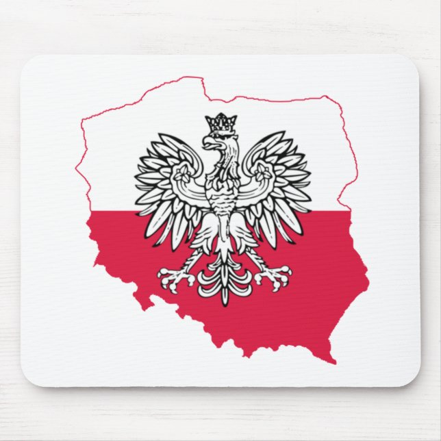 Polnischer Kartenflagge Mousepad (Vorne)