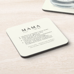 Polnischer Mama Geschenk - MAMA Definition ECKU Getränkeuntersetzer