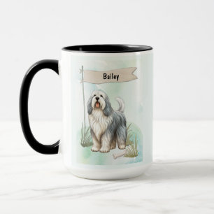 Polnischer Niederungshund Wasserfarbe Personalisie Tasse