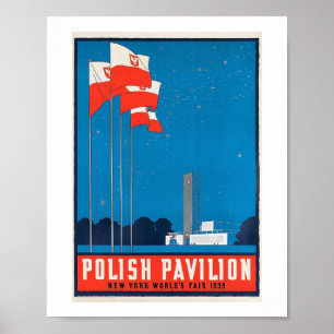 Polnischer Pavillon NY-Weltausstellung, 1938 Vinta Poster