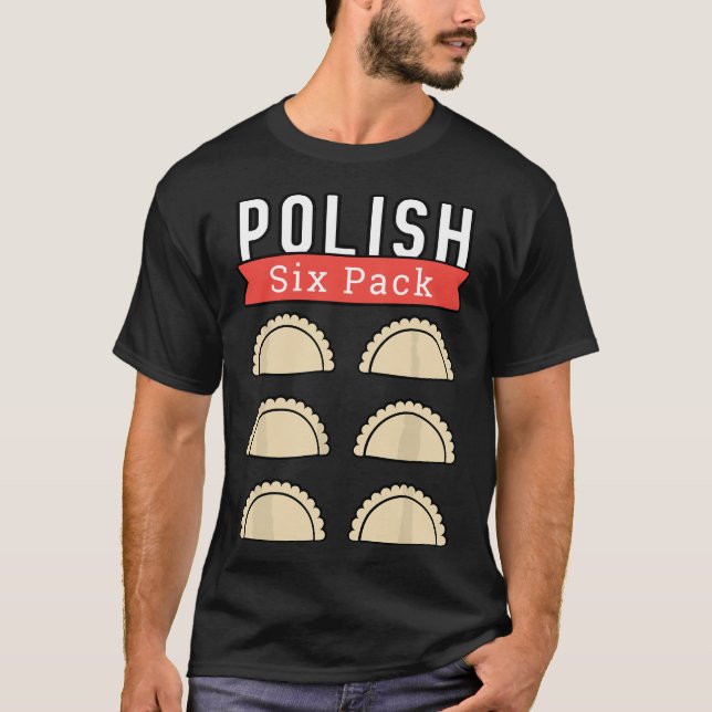 Polnischer Pierogi Six Pack Funny ABS Gymnastik T-Shirt (Vorderseite)