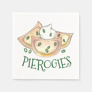Polnischer Pierogies Dumpling Potato Pierogi Cuisi Serviette