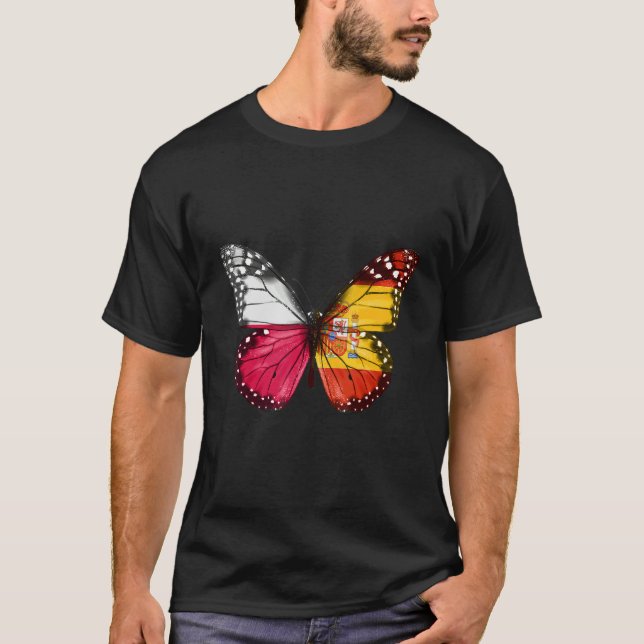 Polnischer Spanischer Schmetterling T-Shirt (Vorderseite)