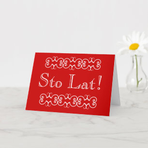 Polnischer Sto Lat Birthday Gruß  Karte