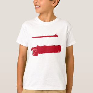 Polnischer T - Shirt mit farbigen Fahnen