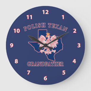 Polnischer Texan-Großvater Große Wanduhr