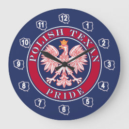 Polnischer Texanstolz Große Wanduhr