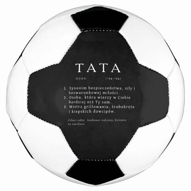 Polnischer Vater - Geschenk für TATA - Schwarz Fußball (Vorderseite)