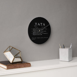 Polnischer Vater - Geschenk für TATA - Schwarz Runde Wanduhr