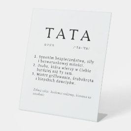 Polnischer Vater - Geschenk - TATA - Definition Sockelschild