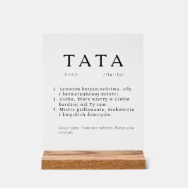 Polnischer Vater-Geschenk - TATA-Definition-T - Sh Acrylschild