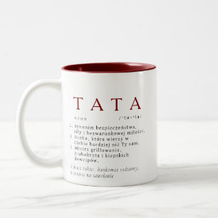 Polnischer Vater - Geschenk - TATA - Definition Zweifarbige Tasse