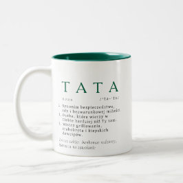 Polnischer Vater - Geschenk - TATA - Definition Zweifarbige Tasse