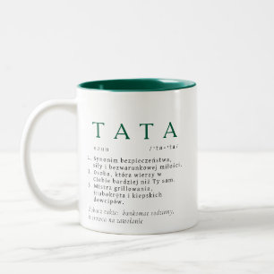 Polnischer Vater - Geschenk - TATA - Definition Zweifarbige Tasse