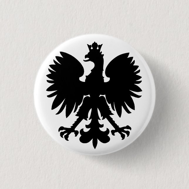 Polnischer Wappen-Adler Button (Vorderseite)