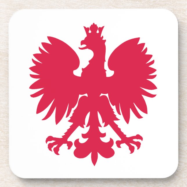 Polnischer Wappen-Adler Getränkeuntersetzer (Vorderseite)