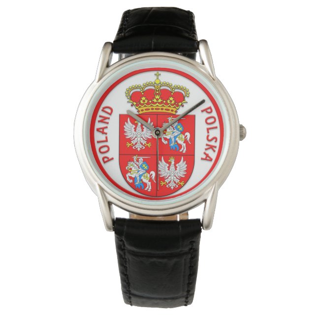 Polnischer Wappen überwachen Armbanduhr (Vorderseite)