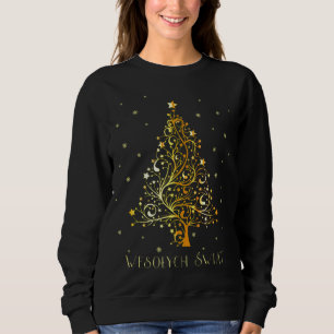 Polnischer Weihnachtsbaum Polnischer Dekoration Or Sweatshirt