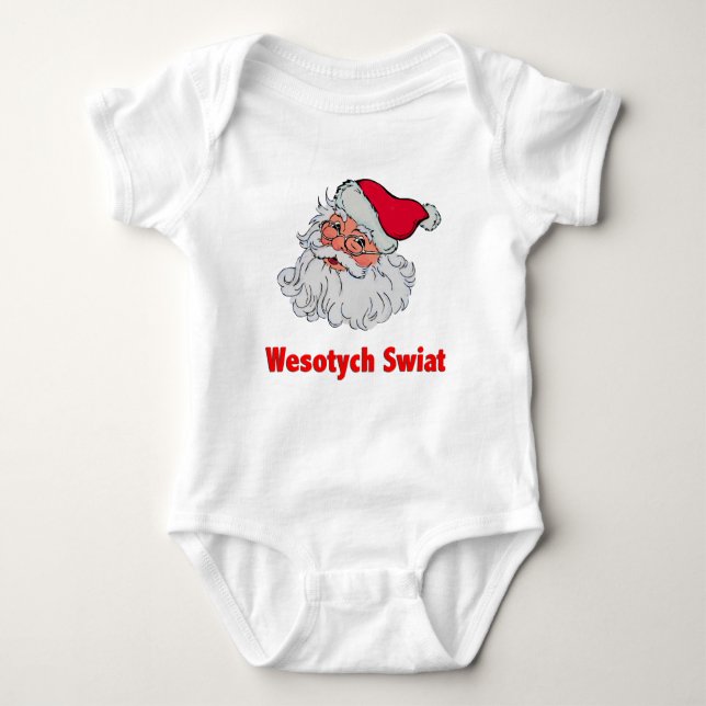 Polnischer Weihnachtsmann #2 Baby Strampler (Vorderseite)