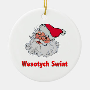 Polnischer Weihnachtsmann #2 Keramikornament