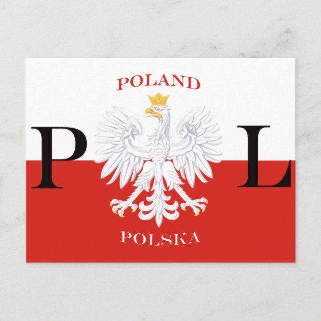 Polnischer Weißadler Postkarte (Vorderseite)