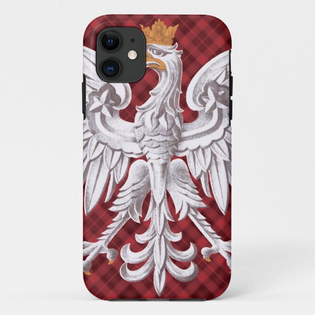Polnischer weißer Adler karierte iPhone 5 Case-Mate iPhone Hülle (Rückseite)