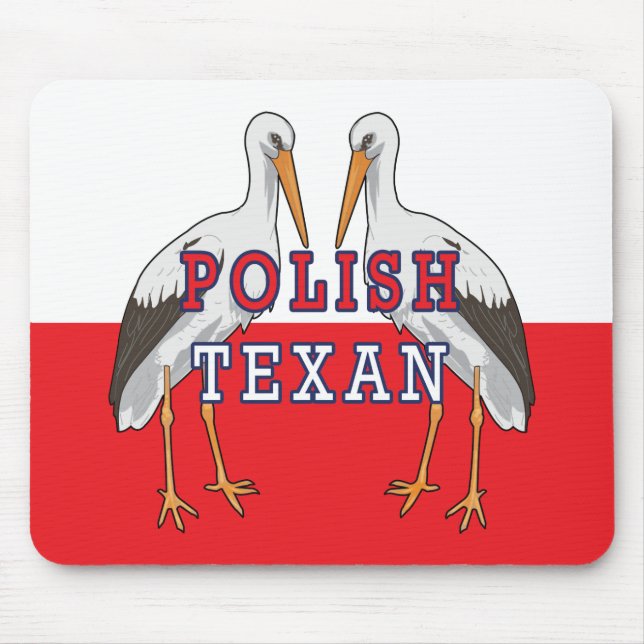 Polnischer Weißstorch Mousepad (Vorne)