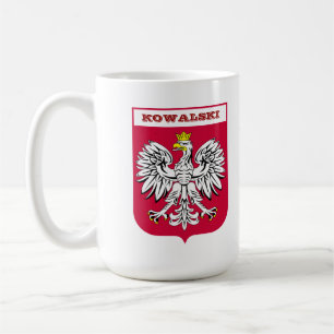 Polnisches Adler-Wappen individuellen Namen Kaffeetasse