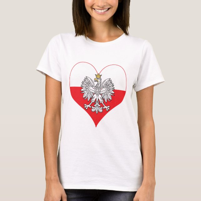 Polnisches Adlerherz T-Shirt (Vorderseite)
