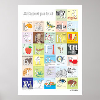 Polnisches Alphabet Poster
