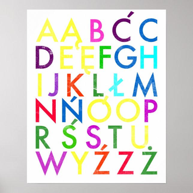 POLNISCHES ALPHABET POSTER (Vorne)