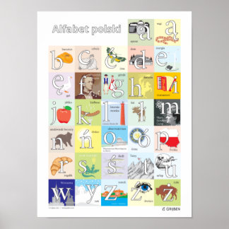 Polnisches Alphabet Poster