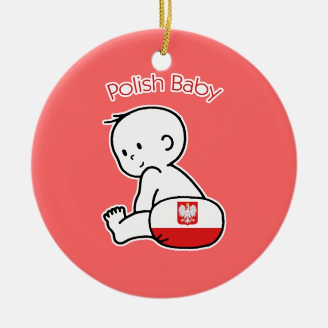 Polnisches Baby Keramikornament (Vorne)