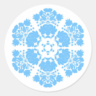 Polnisches Blumendesign Runder Aufkleber