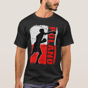 Polnisches Boxteam Polnisch Flaggenboxhandschuhe T-Shirt