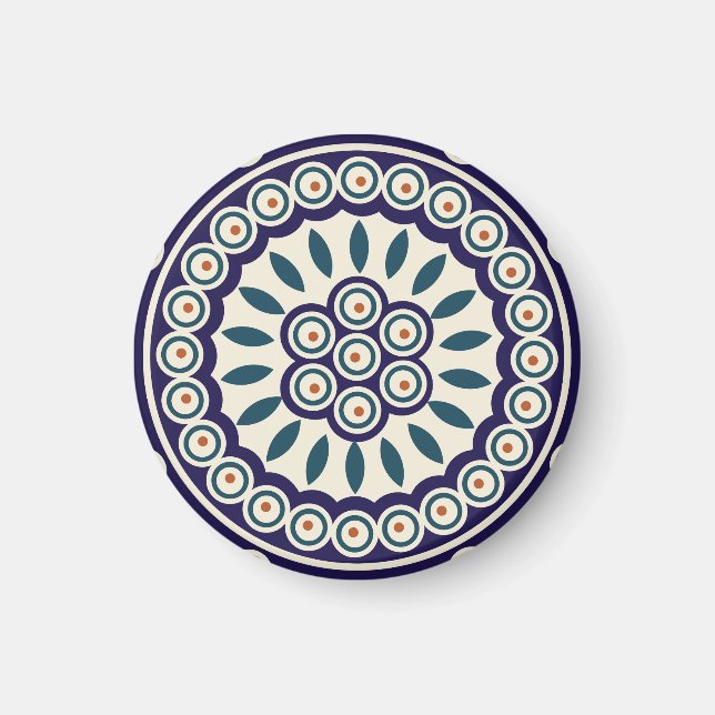 Polnisches Design traditioneller Keramiken. Magnet (Vorne)