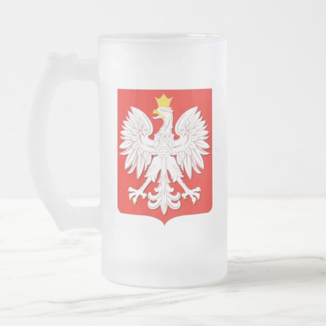 POLNISCHES EAGLE MATTGLAS BIERGLAS (Links)