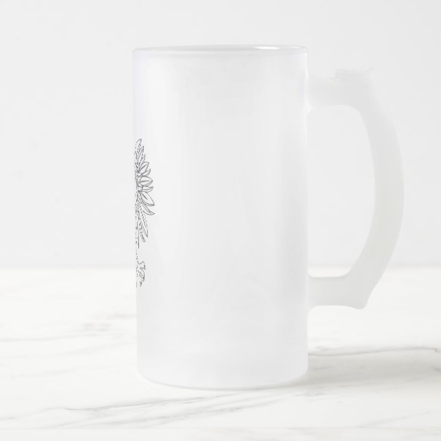Polnisches Eagle mit Goldkrone Mattglas Bierglas (Rechts)