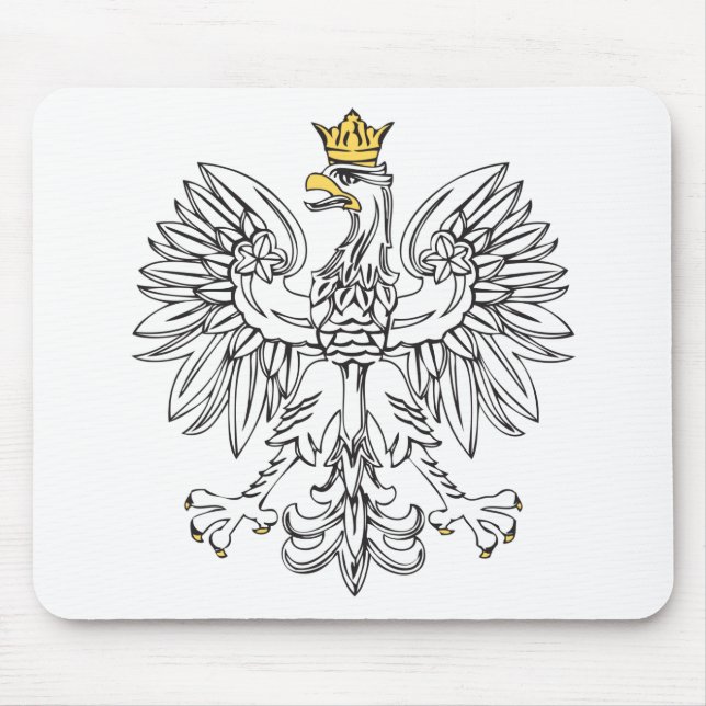 Polnisches Eagle mit Goldkrone Mousepad (Vorne)