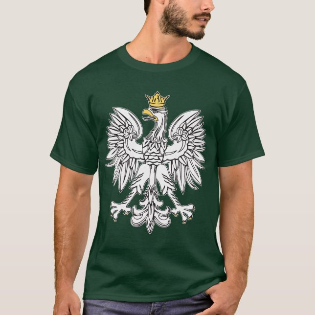 Polnisches Eagle mit Goldkrone T-Shirt (Vorderseite)