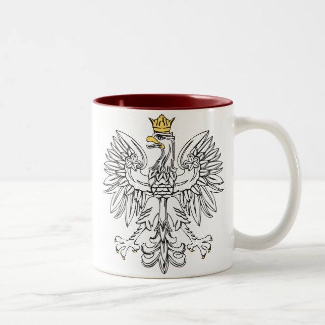 Polnisches Eagle mit Goldkrone Zweifarbige Tasse (Rechts)
