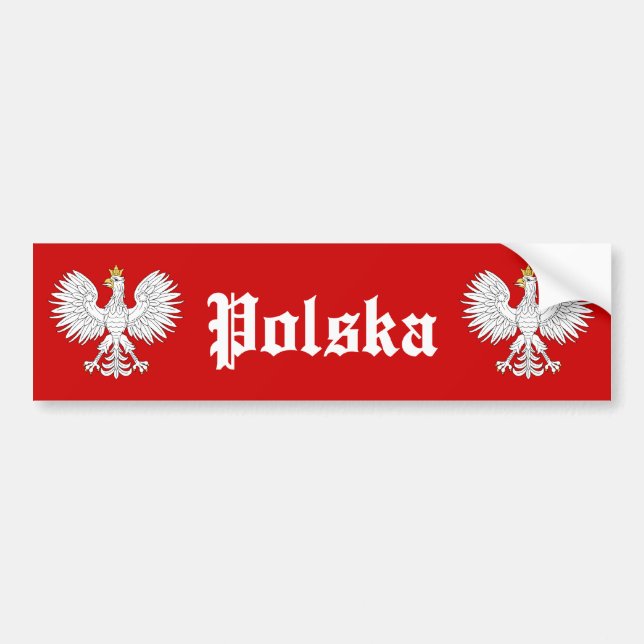 Polnisches Eagle Polska Autoaufkleber (Vorne)