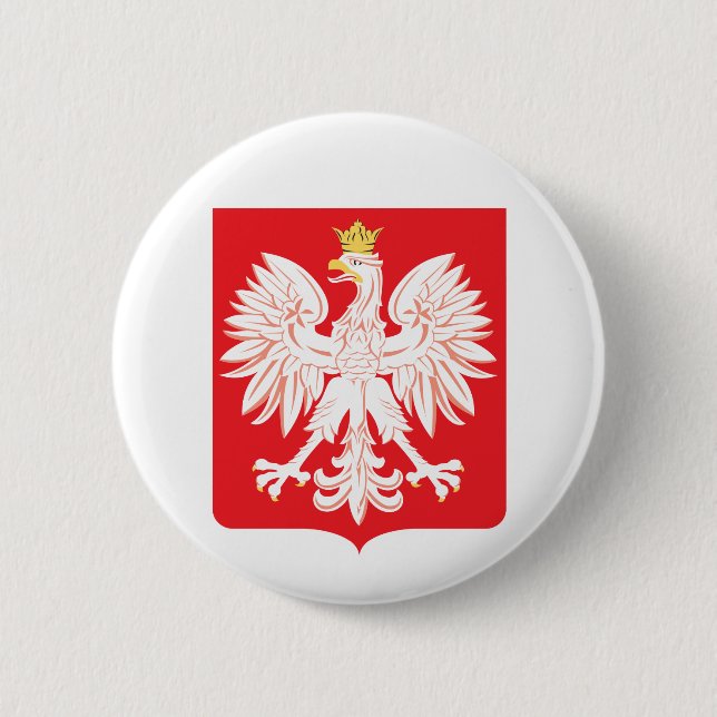 Polnisches Eagle-Rot-Schild Button (Vorderseite)