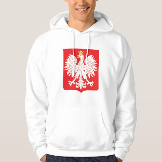 Polnisches Eagle-Rot-Schild Hoodie (Vorderseite)