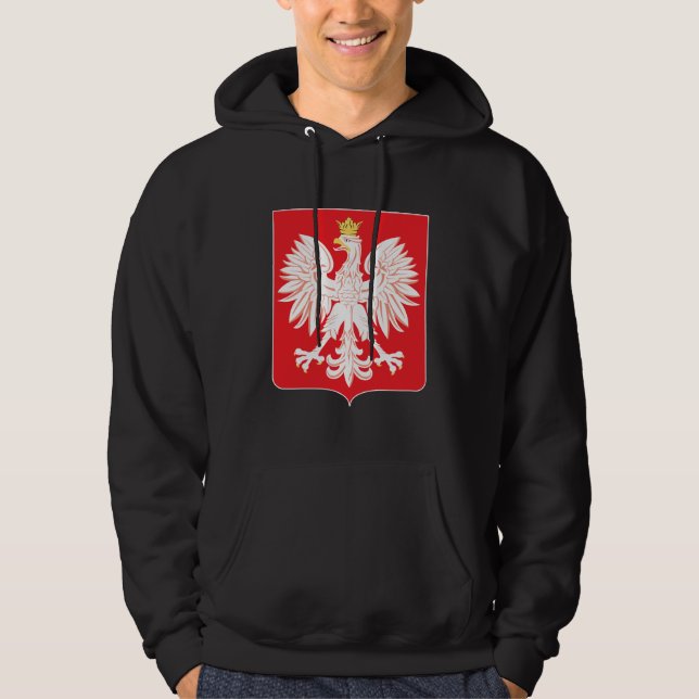 Polnisches Eagle-Rot-Schild Hoodie (Vorderseite)