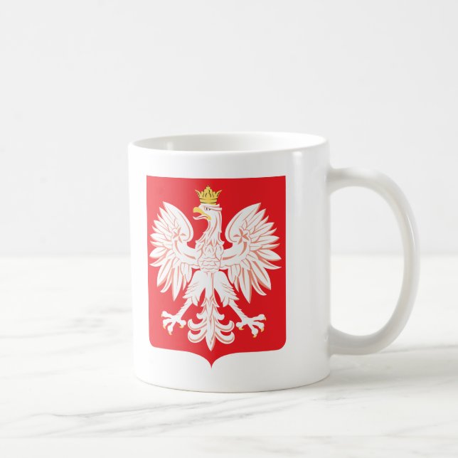 Polnisches Eagle-Rot-Schild Kaffeetasse (Rechts)