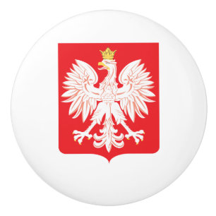Polnisches Eagle-Rot-Schild Keramikknauf