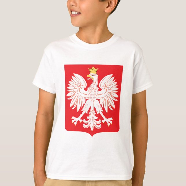 Polnisches Eagle-Rot-Schild T-Shirt (Vorderseite)