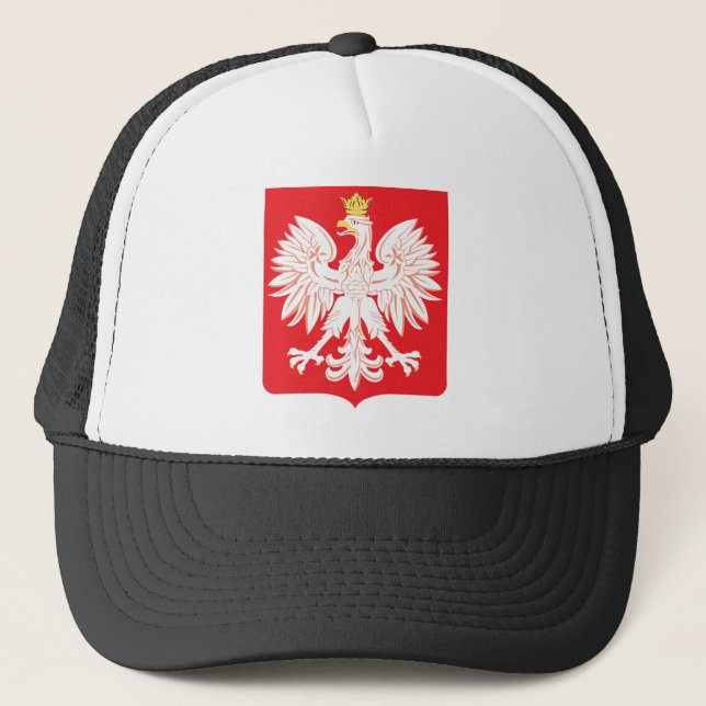 Polnisches Eagle-Rot-Schild Truckerkappe (Vorderseite)